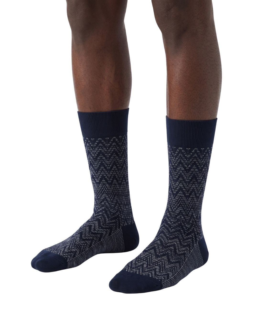 Missoni Missoni Charcoal  Mens Classic Chevron Crew Socks-S