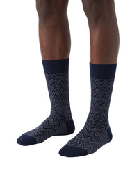 Missoni Missoni Charcoal  Mens Classic Chevron Crew Socks-S
