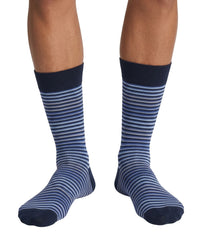 Missoni Missoni Deep Blue Mens Classic Stripe Crew Socks-