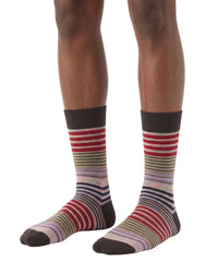 Missoni Missoni Brown Multi Mens Stripe Crew Socks-M