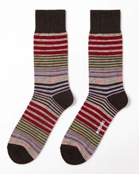 Missoni Missoni Brown Multi Mens Stripe Crew Socks-M