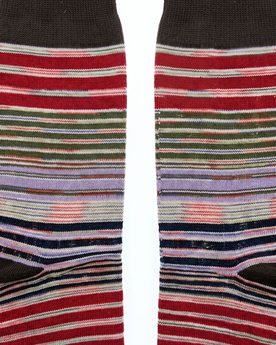 Missoni Missoni Brown Multi Mens Stripe Crew Socks-M