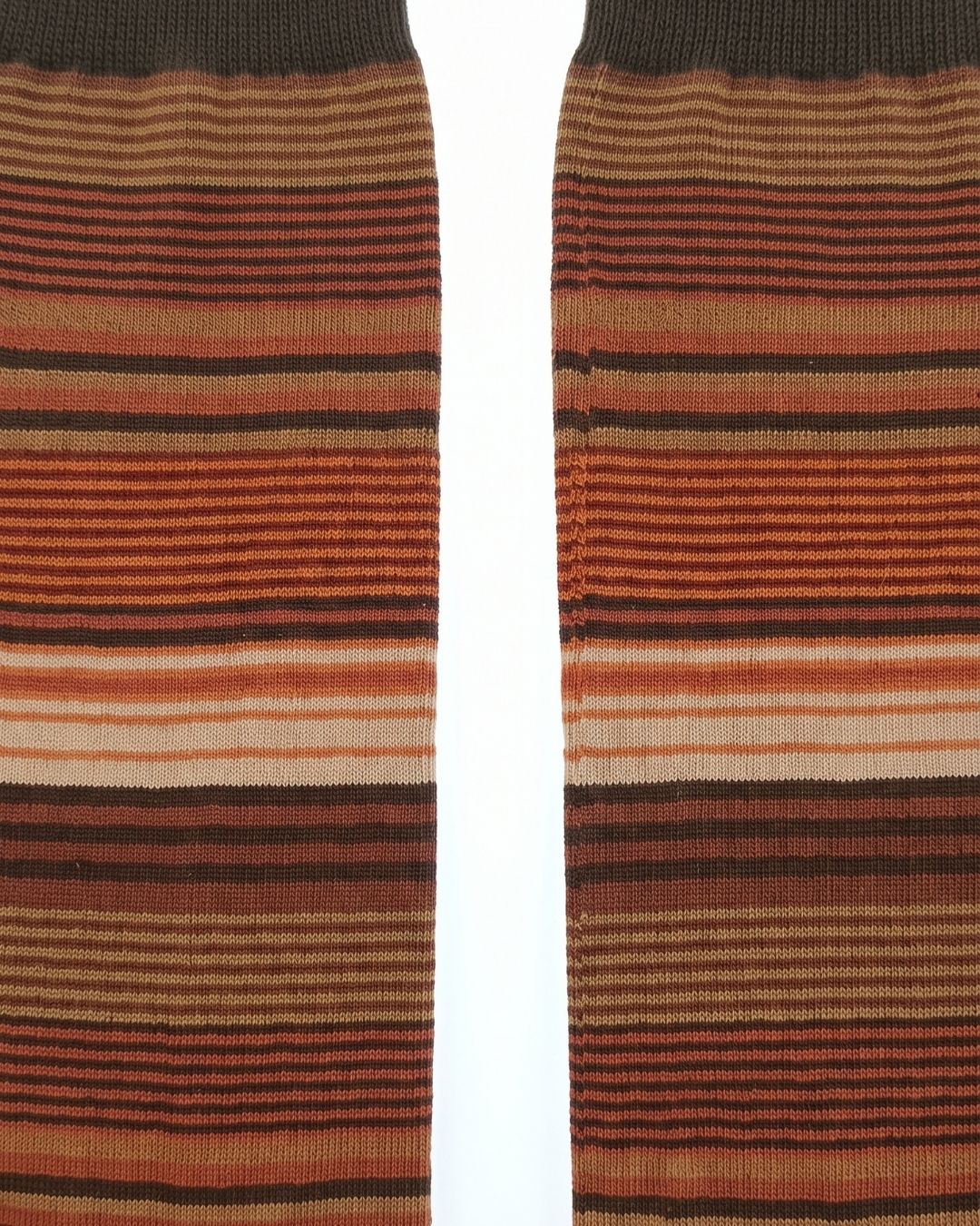 Missoni Missoni Brown Orange Mens Stripe Crew Socks-