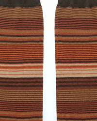Missoni Missoni Brown Orange Mens Stripe Crew Socks-