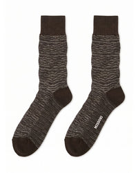 Missoni Missoni Espresso  Mens Textured Melange Crew Socks-