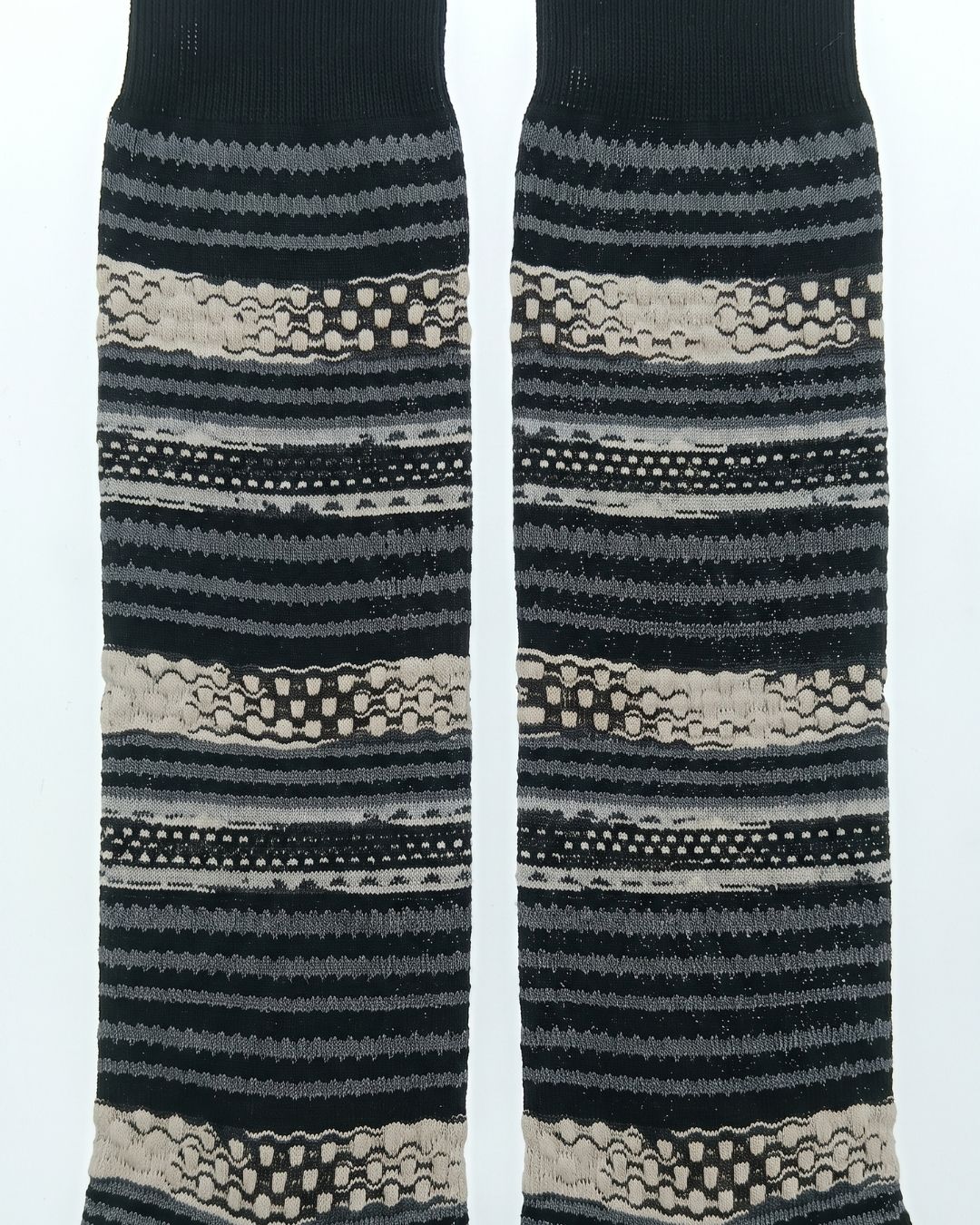 Missoni Missoni Black  Mens Textured Pattern Crew Socks-