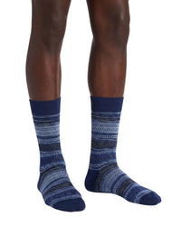 Missoni Missoni Deep Blue Mens Stripe Pattern Crew Socks-