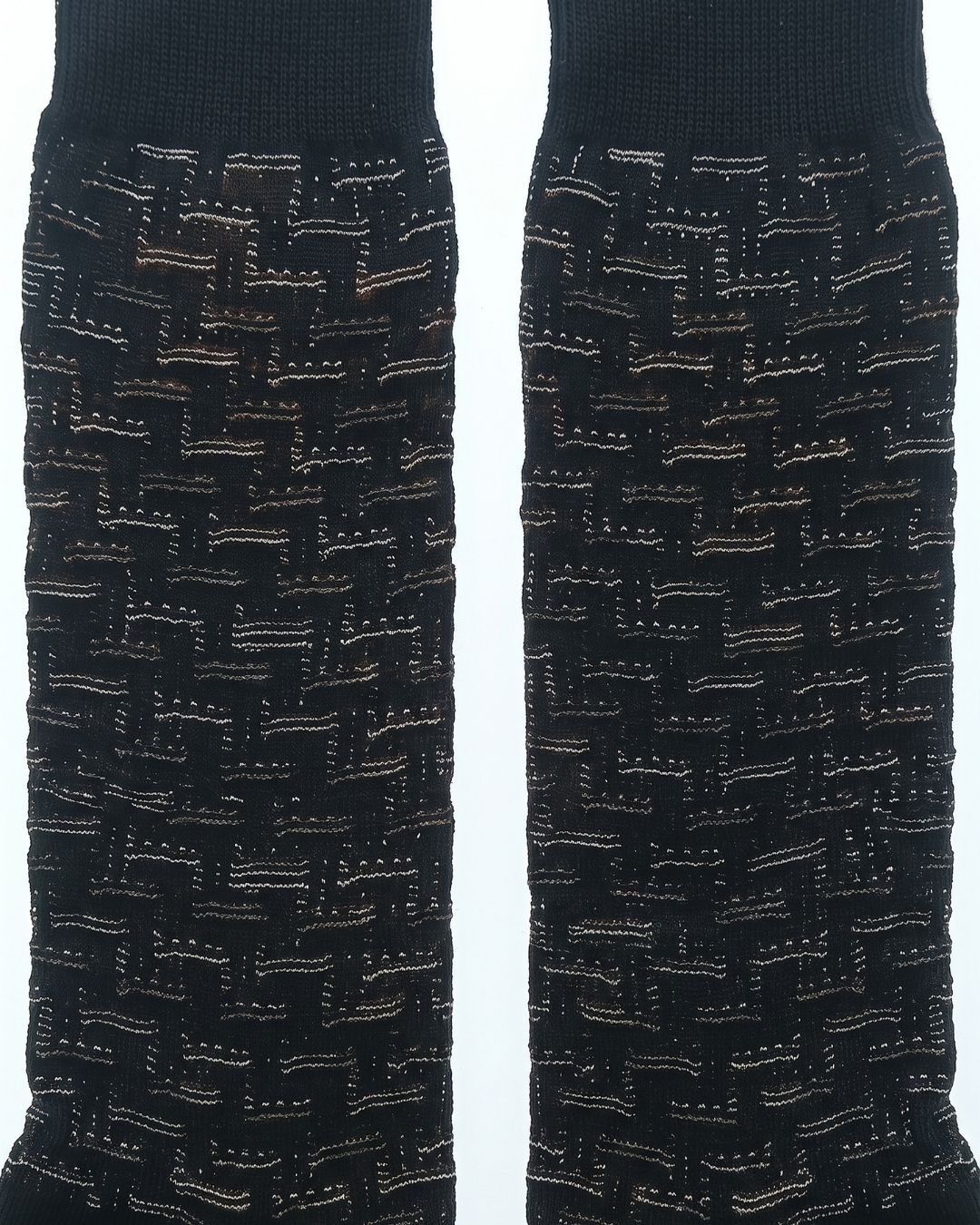 Missoni Missoni Black Red Mens Textured Melange Crew Socks-