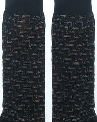 Missoni Missoni Black Red Mens Textured Melange Crew Socks-