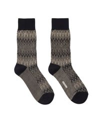 Missoni Missoni Black White  Mens Chevron Crew Socks-S