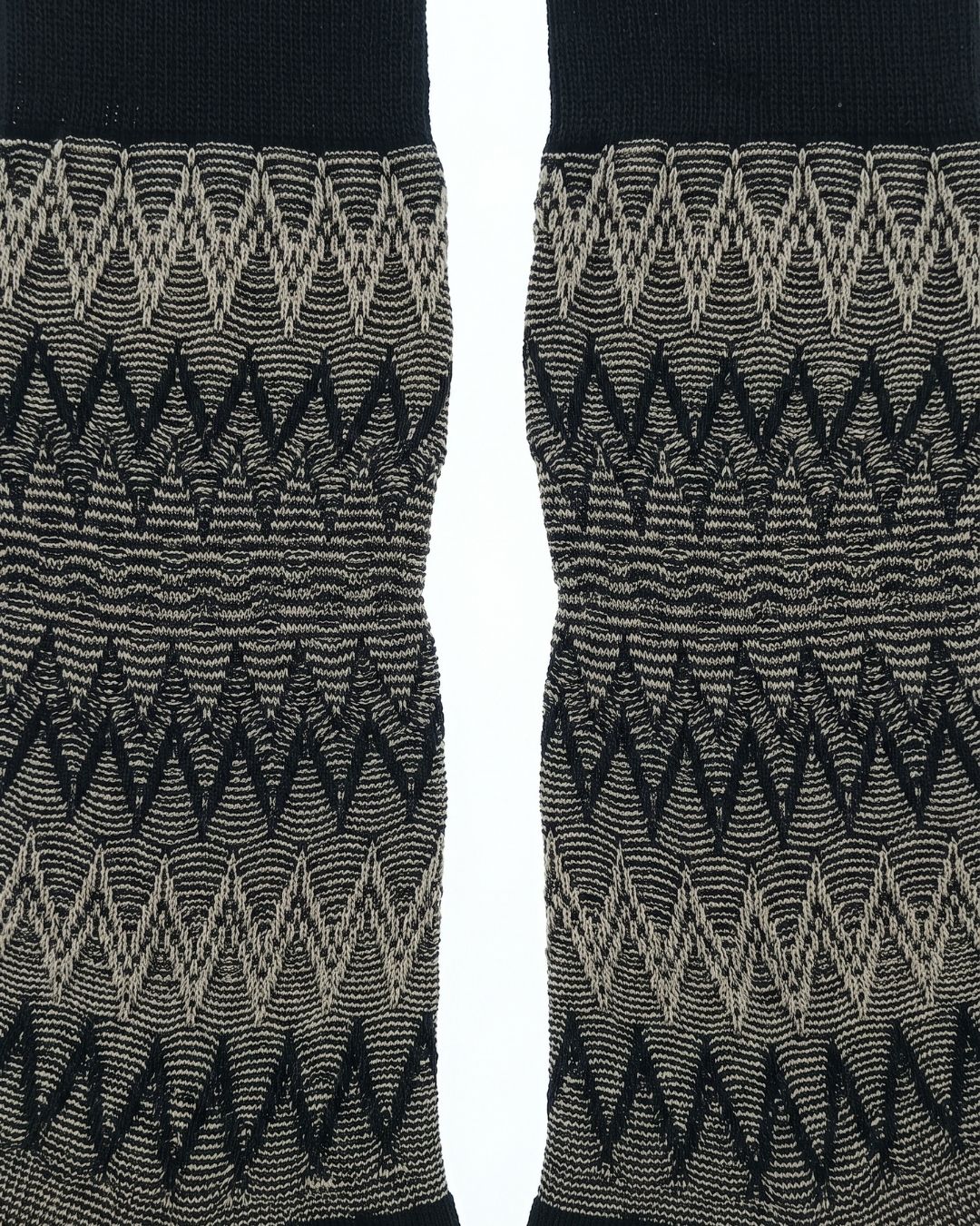 Missoni Missoni Black White  Mens Chevron Crew Socks-S