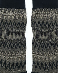 Missoni Missoni Black White  Mens Chevron Crew Socks-S