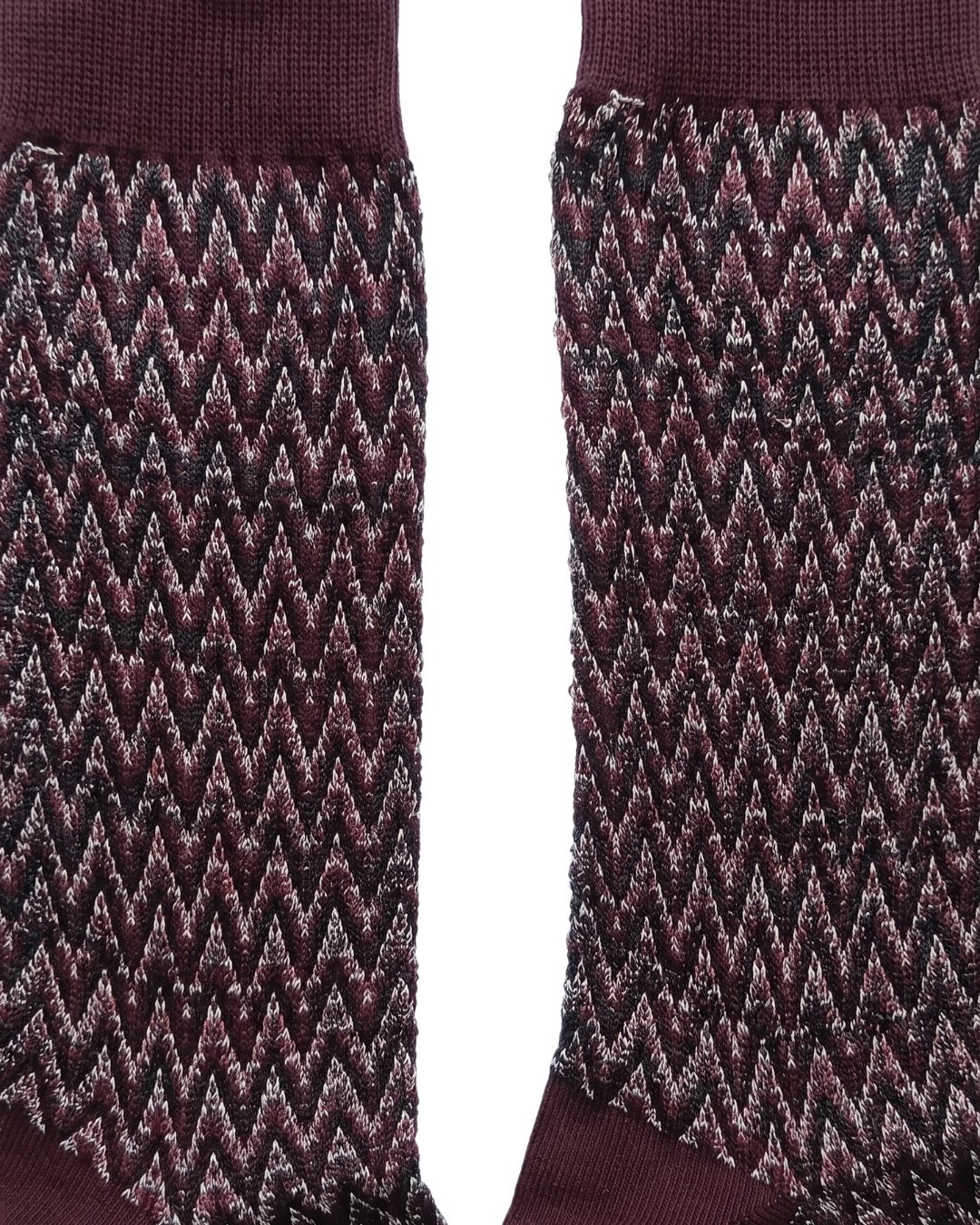 Missoni Missoni Plum Mens Chevron Crew Socks-