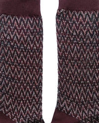 Missoni Missoni Plum Mens Chevron Crew Socks-