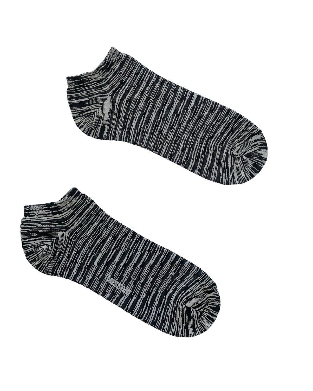 Missoni Missoni Black White Mens Stripe Ankle Socks-