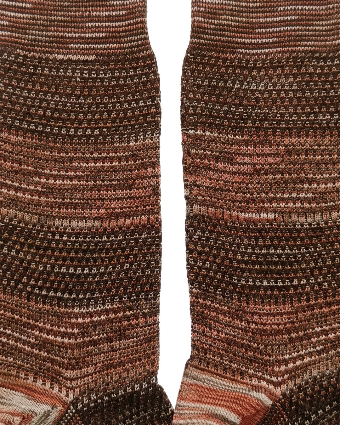 Missoni Missoni Brown Multi Mens Textured Melange Crew Socks-