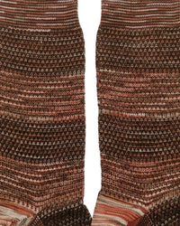 Missoni Missoni Brown Multi Mens Textured Melange Crew Socks-