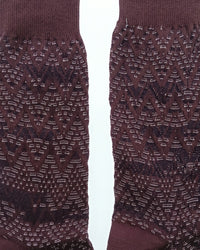 Missoni Missoni Dark Plum Mens Textured Melange Crew Socks-