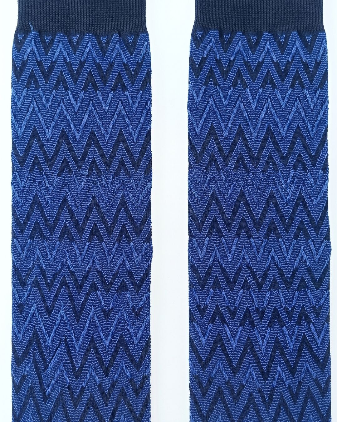 Missoni Missoni Royal Blue Mens Chevron Crew Socks-M