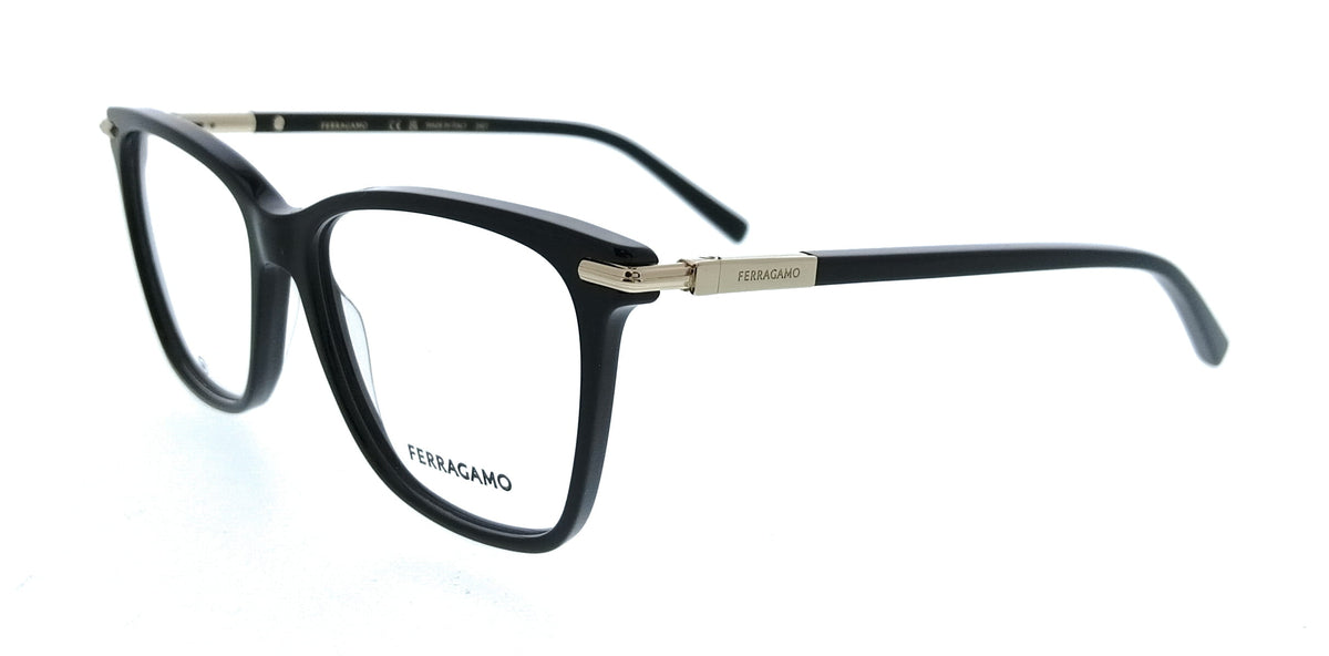 Salvatore Ferragamo Black Cat Eye SF3013 001 Eyeglasses