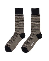 Missoni Missoni Black Cream Mens Textured Melange Crew Socks-m