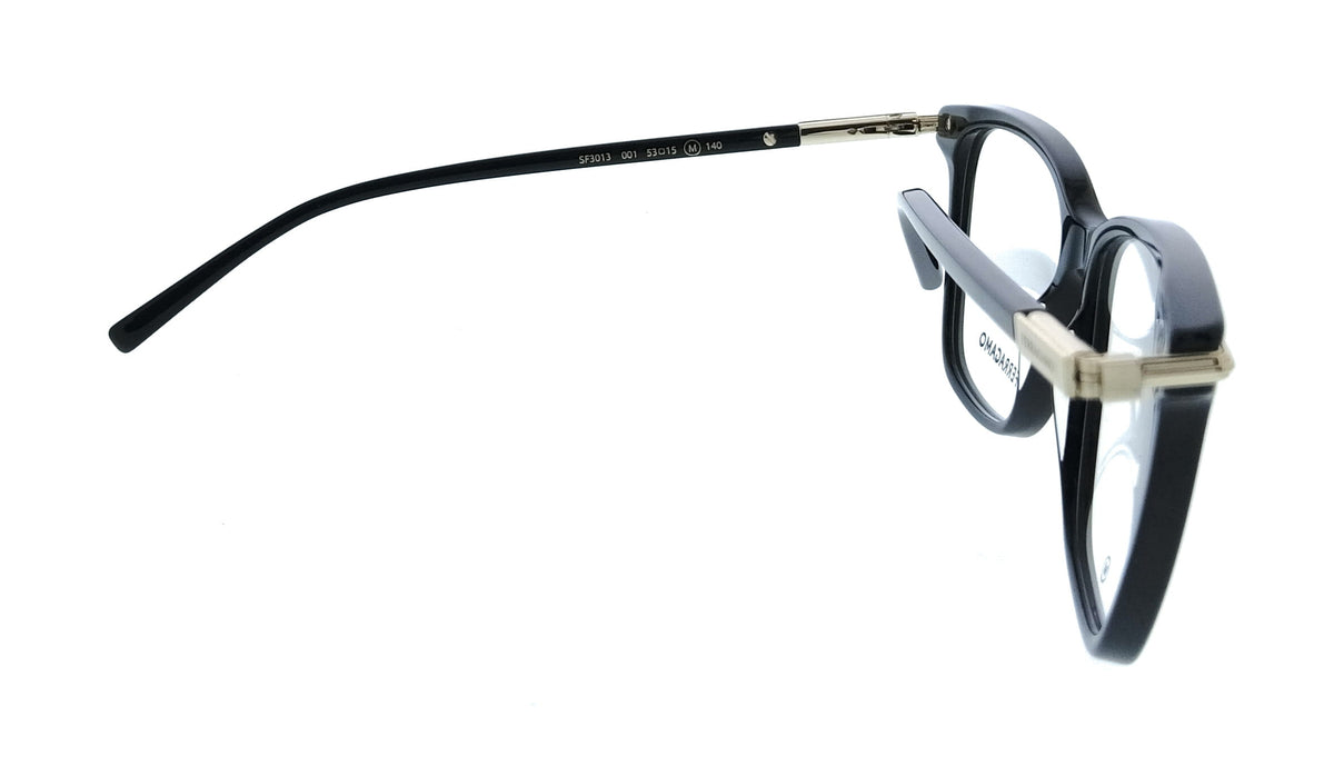 Salvatore Ferragamo Black Cat Eye SF3013 001 Eyeglasses