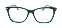 Salvatore Ferragamo Transparent Green Cat Eye SF3013 317 Eyeglasses