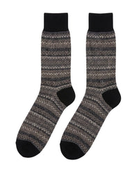 Missoni Missoni Grey Multi Mens Chevron Melange Crew Socks-M