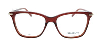 Salvatore Ferragamo Transparent Red Cat Eye SF3013 616 Eyeglasses
