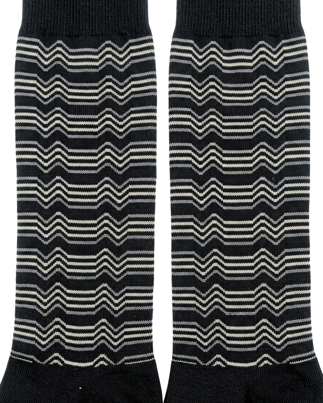 Missoni Missoni Black  Mens Wave Stripe Crew Socks-S