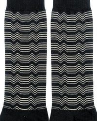 Missoni Missoni Black  Mens Wave Stripe Crew Socks-S