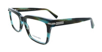 Salvatore Ferragamo Striped Green Rectangle SF3014 315 Eyeglasses