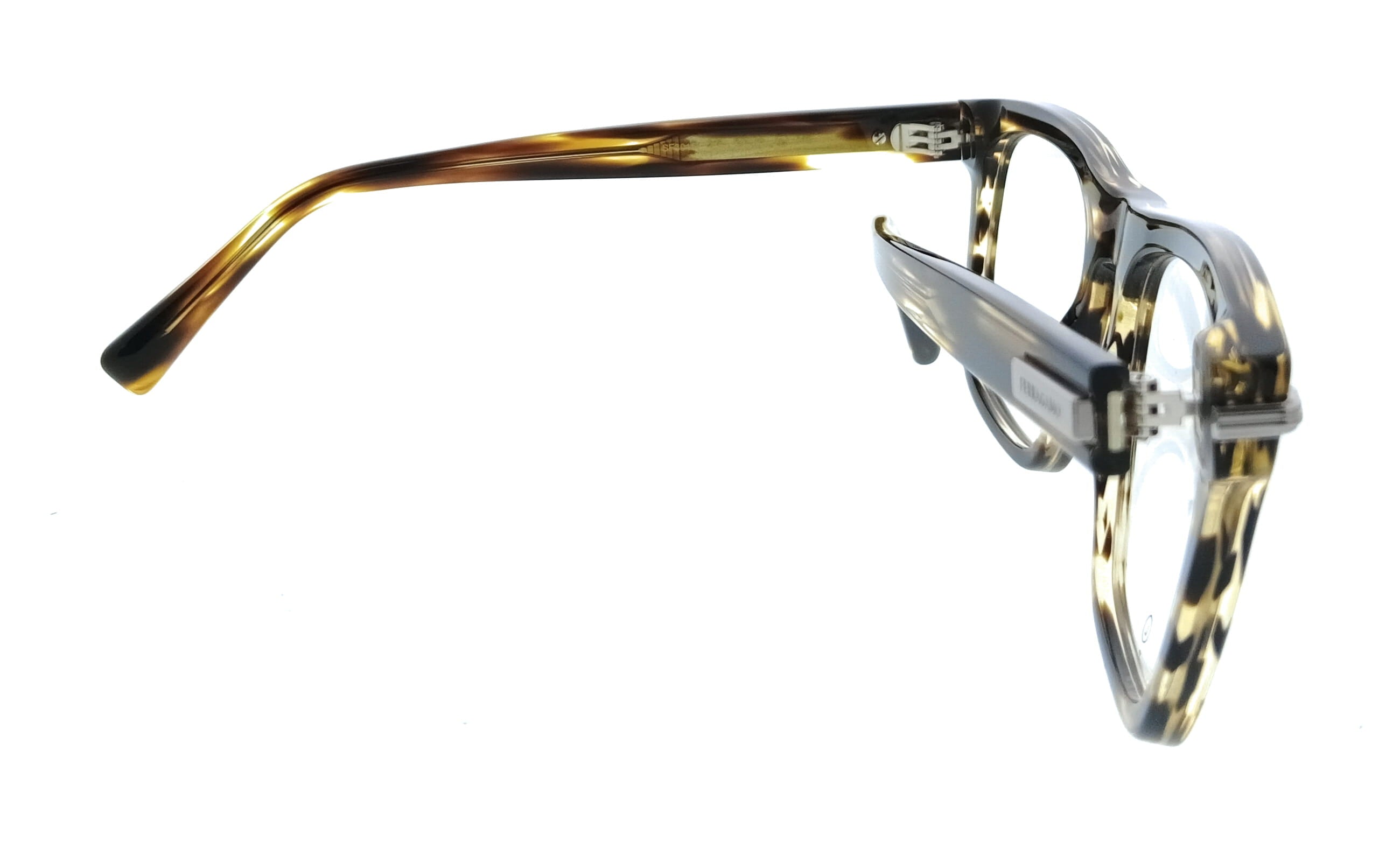 Salvatore Ferragamo Striped Brown Rectangle SF3015 216 Eyeglasses