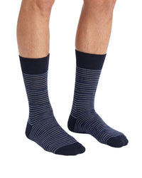 Missoni Missoni Dark Navy Mens Micro Chevron Stripe Crew Socks-M