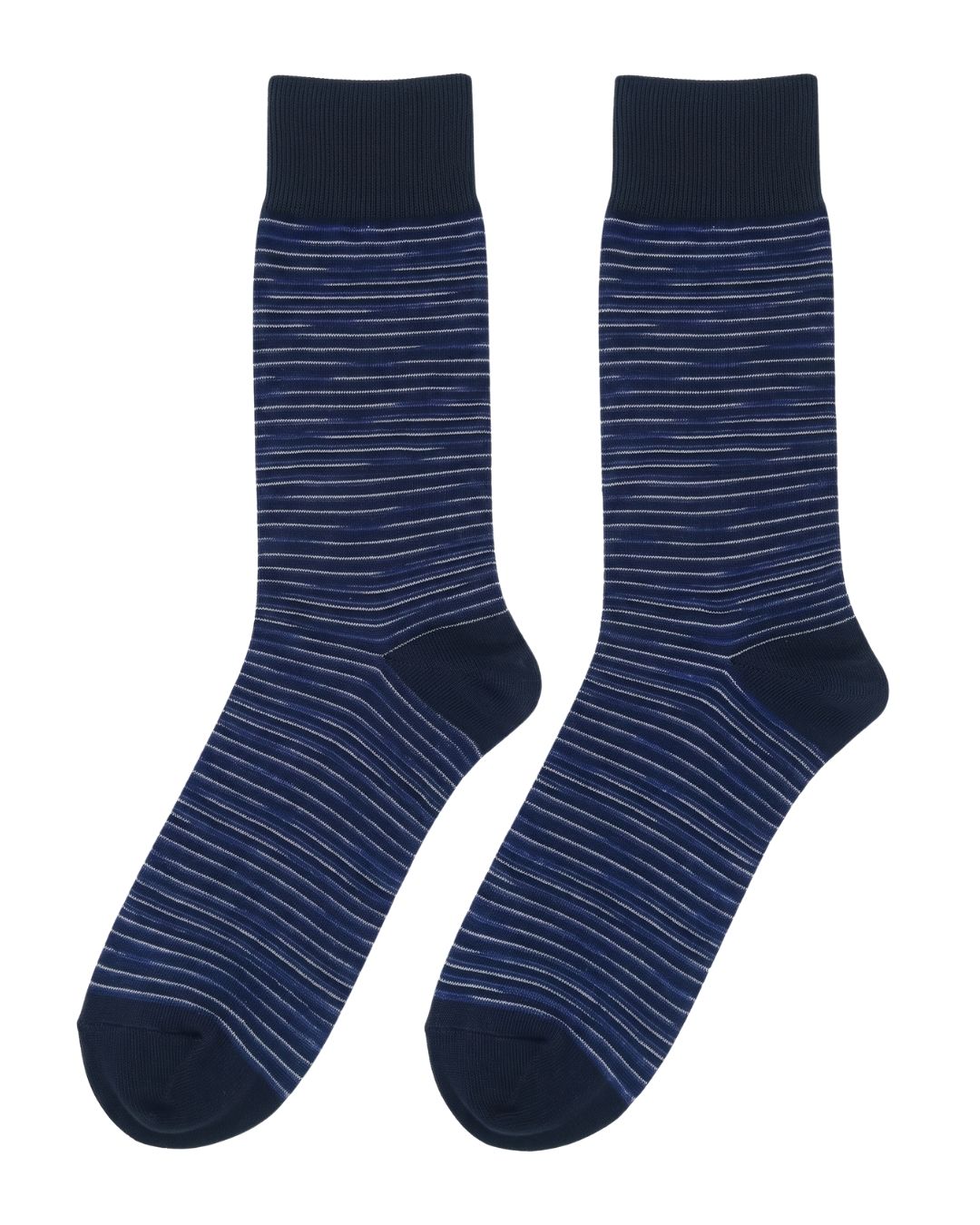 Missoni Missoni Dark Navy Mens Micro Chevron Stripe Crew Socks-M