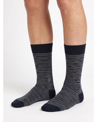 Missoni Missoni Black Mens Micro Chevron Stripe Crew Socks-M