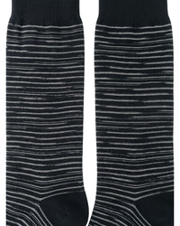 Missoni Missoni Black Mens Micro Chevron Stripe Crew Socks-M