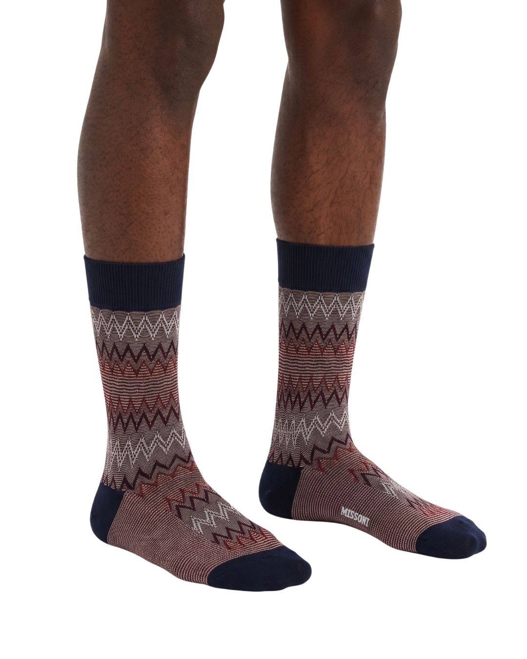 Missoni Missoni Black Mens Classic Chevron Crew Socks-M