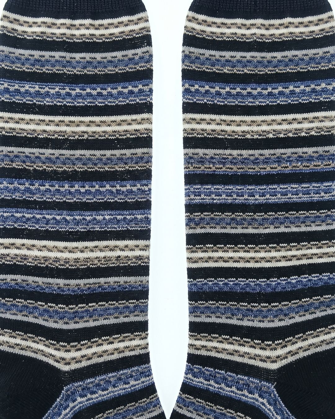 Missoni Missoni Blue Grey Mens Stripe Crew Socks-M