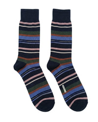Missoni Missoni Black Green  Mens Stripe Crew Socks-M