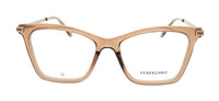 Salvatore Ferragamo Transparent Brown Cat Eye SF3024 232 Eyeglasses