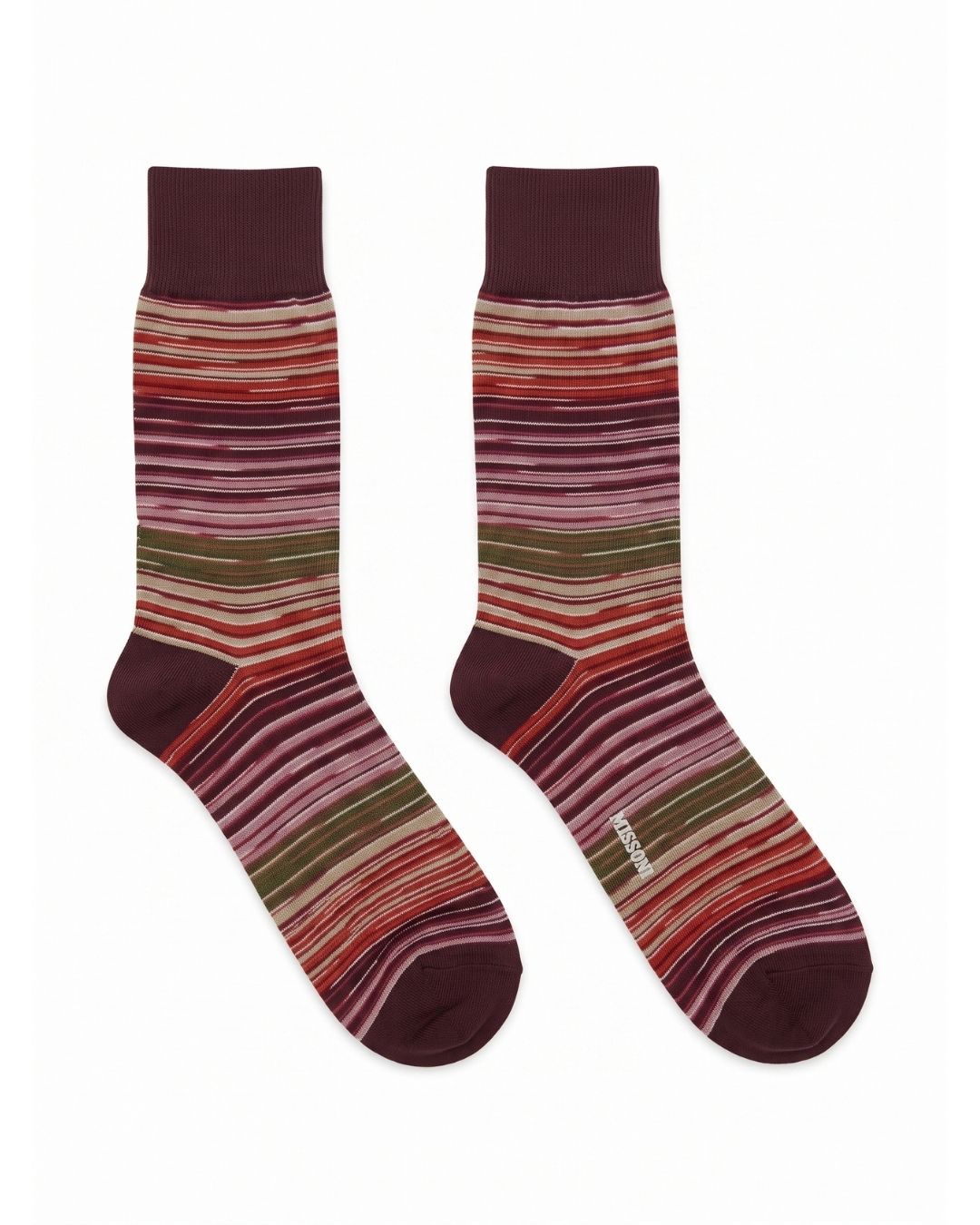Missoni Missoni Multicolor Mens Stripe Crew Socks-M