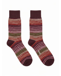 Missoni Missoni Multicolor Mens Stripe Crew Socks-M