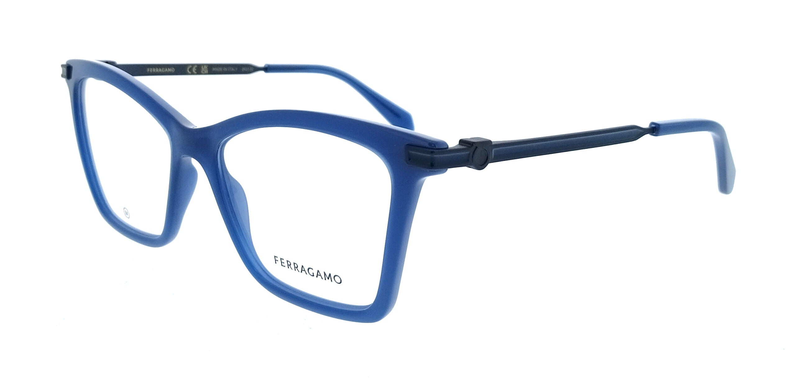 Salvatore Ferragamo Opaline Blue Cat Eye SF3024 423 Eyeglasses