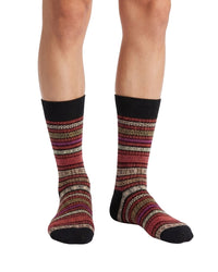 Missoni Missoni Black Multi Mens Knit Stripe Crew Socks-S