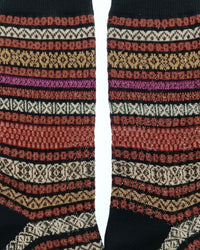 Missoni Missoni Black Multi Mens Knit Stripe Crew Socks-S