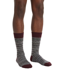 Missoni Missoni Purple Blue Mens Knit Stripe Crew Socks-M