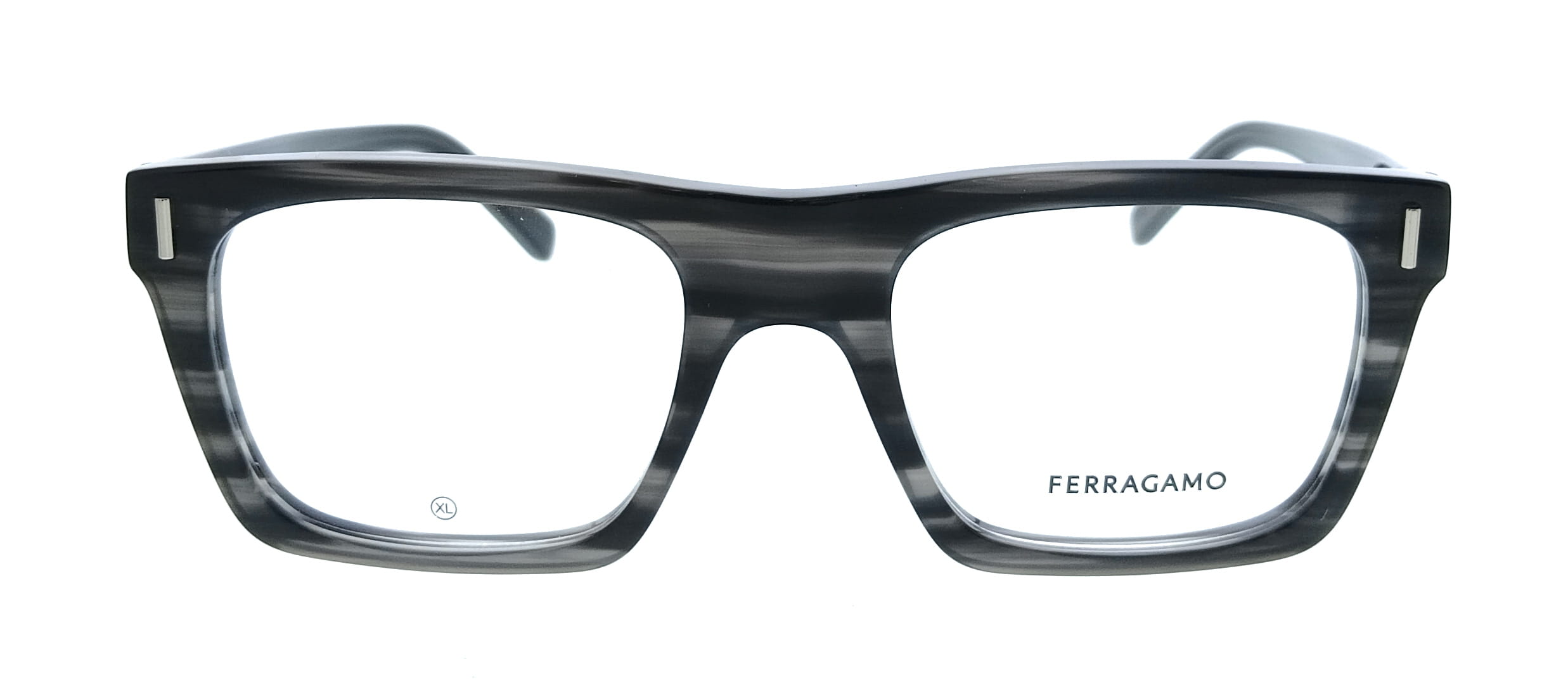Salvatore Ferragamo Striped Grey Rectangle SF3029 014 Eyeglasses