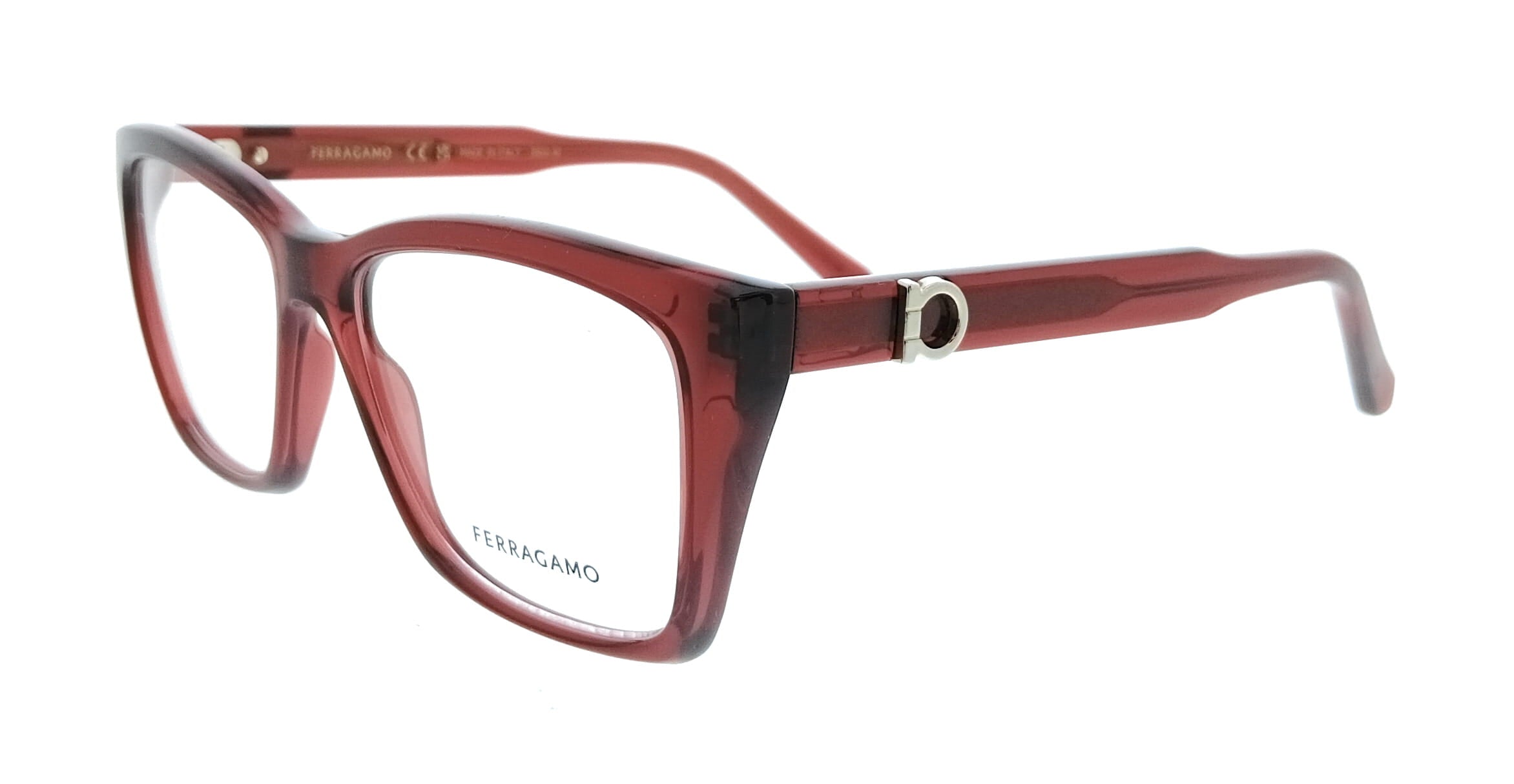 Salvatore Ferragamo Transparent Red Cat Eye SF3030E 616 Eyeglasses