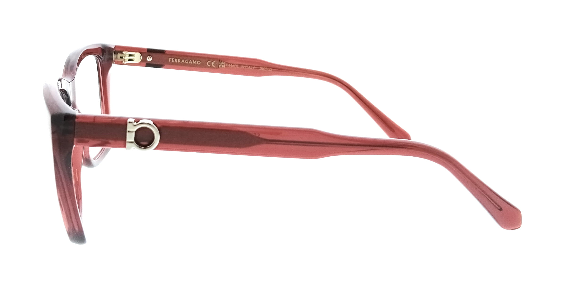 Salvatore Ferragamo Transparent Red Cat Eye SF3030E 616 Eyeglasses